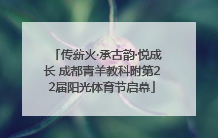 传薪火·承古韵·悦成长 成都青羊教科附第22届阳光体育节启幕