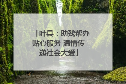 叶县：助残帮办贴心服务 温情传递社会大爱