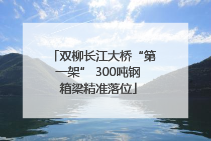 双柳长江大桥“第一架” 300吨钢箱梁精准落位