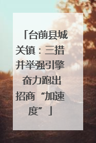 台前县城关镇：三措并举强引擎 奋力跑出招商“加速度”