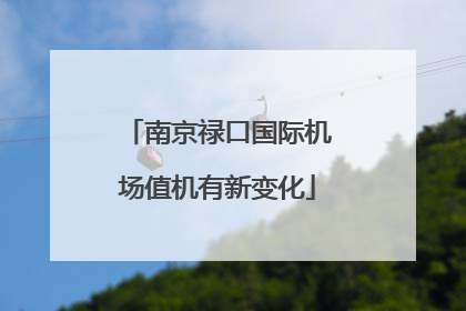 南京禄口国际机场值机有新变化