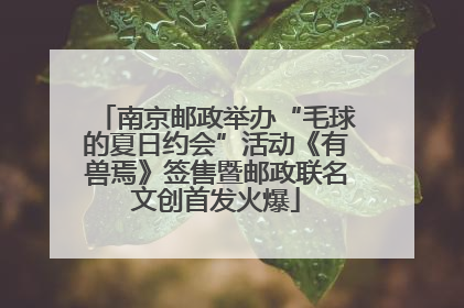 南京邮政举办“毛球的夏日约会”活动《有兽焉》签售暨邮政联名文创首发火爆