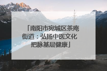 南阳市宛城区茶庵街道：弘扬中医文化 把脉基层健康