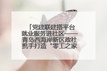 党建联建搭平台 就业服务进社区——青岛西海岸新区政社携手打造“零工之家”就业服务新阵地