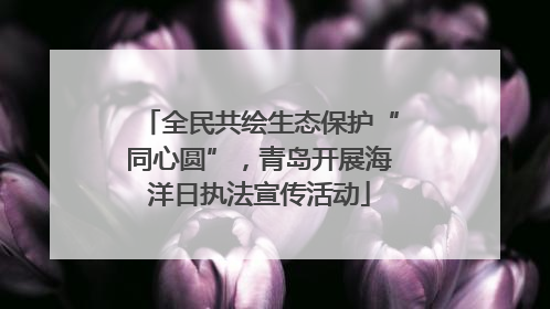全民共绘生态保护“同心圆”，青岛开展海洋日执法宣传活动