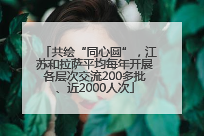 共绘“同心圆”，江苏和拉萨平均每年开展各层次交流200多批、近2000人次