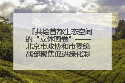 共绘首都生态空间的“立体画卷”——北京市政协和市委统战部聚焦促进绿化彩化美化生态空间建设联合协商议政
