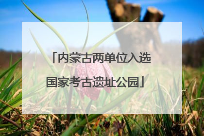 内蒙古两单位入选国家考古遗址公园