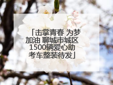 击掌青春 为梦加油 聊城市城区1500辆爱心助考车整装待发