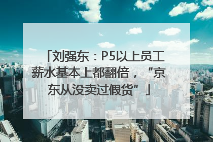 刘强东：P5以上员工薪水基本上都翻倍，“京东从没卖过假货”