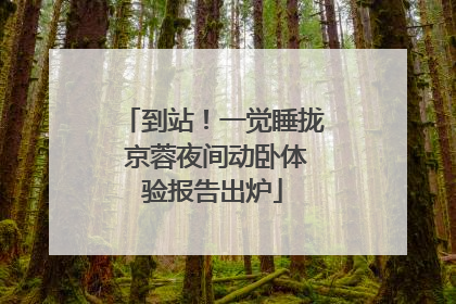 到站！一觉睡拢 京蓉夜间动卧体验报告出炉