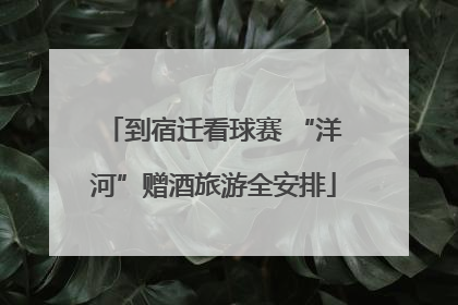 到宿迁看球赛 “洋河”赠酒旅游全安排