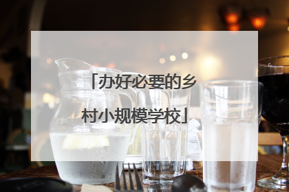 办好必要的乡村小规模学校