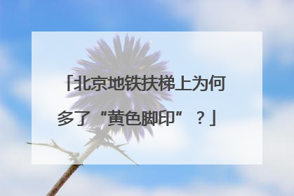 北京地铁扶梯上为何多了“黄色脚印”？