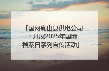 国网确山县供电公司：开展2025年国际档案日系列宣传活动