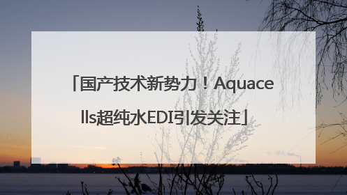 国产技术新势力！Aquacells超纯水EDI引发关注