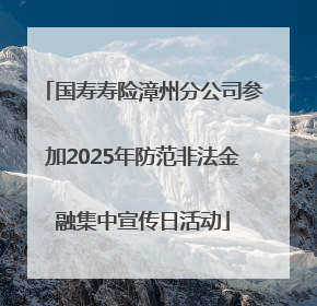 国寿寿险漳州分公司参加2025年防范非法金融集中宣传日活动