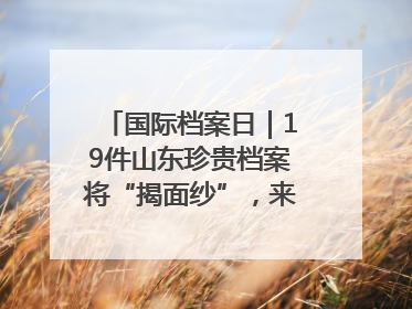 国际档案日｜19件山东珍贵档案将“揭面纱”，来先睹为快！