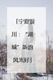 宁夏银川：“湖城”新韵风光好