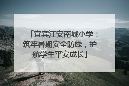 宜宾江安南城小学：筑牢暑期安全防线，护航学生平安成长