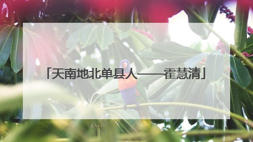 天南地北单县人——霍慧清