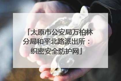 太原市公安局万柏林分局和平北路派出所：织密安全防护网