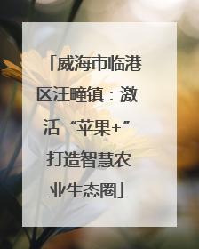 威海市临港区汪疃镇：激活“苹果+” 打造智慧农业生态圈