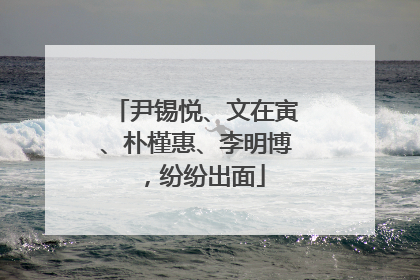 尹锡悦、文在寅、朴槿惠、李明博，纷纷出面