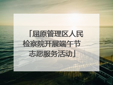 屈原管理区人民检察院开展端午节志愿服务活动