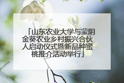 山东农业大学与蒙阴金葵农业乡村振兴合伙人启动仪式暨新品种蜜桃推介活动举行
