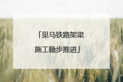 巢马铁路架梁施工稳步推进