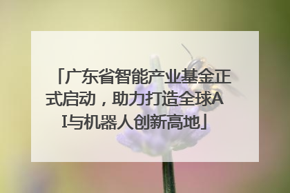 广东省智能产业基金正式启动，助力打造全球AI与机器人创新高地