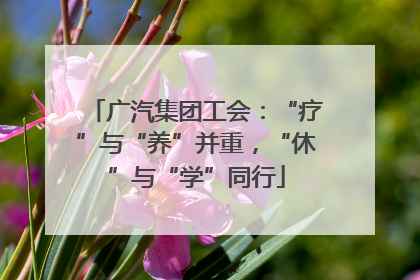广汽集团工会：“疗”与“养”并重，“休”与“学”同行