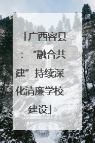 广西容县：“融合共建”持续深化清廉学校建设