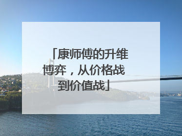 康师傅的升维博弈，从价格战到价值战