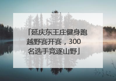 延庆东王庄健身跑越野赛开赛，300名选手竞逐山野