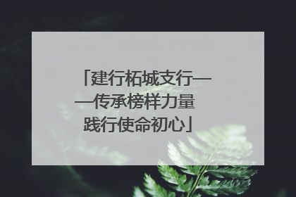建行柘城支行——传承榜样力量 践行使命初心