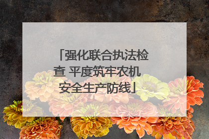 强化联合执法检查 平度筑牢农机安全生产防线