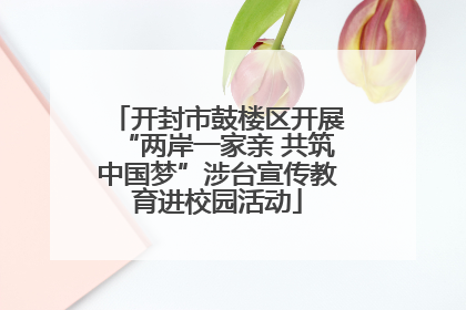 开封市鼓楼区开展“两岸一家亲 共筑中国梦”涉台宣传教育进校园活动