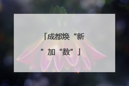 成都焕“新”加“数”