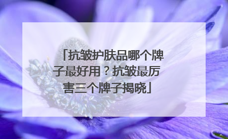 抗皱护肤品哪个牌子最好用？抗皱最厉害三个牌子揭晓
