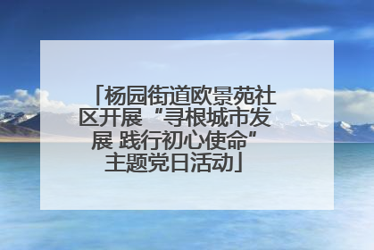 杨园街道欧景苑社区开展“寻根城市发展 践行初心使命”主题党日活动