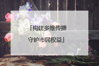 构建多维传播 守护市民权益