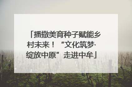 播撒美育种子赋能乡村未来！“文化筑梦·绽放中原”走进中牟