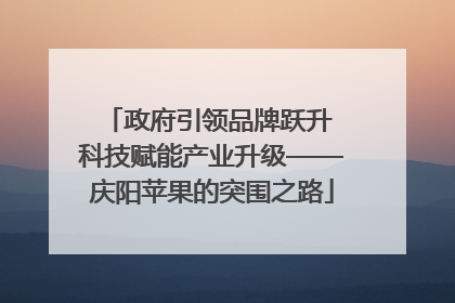 政府引领品牌跃升 科技赋能产业升级——庆阳苹果的突围之路