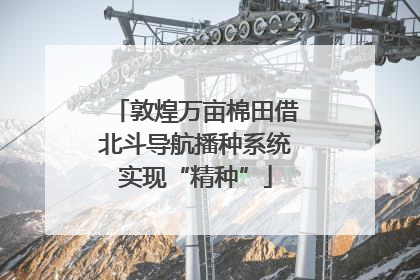 敦煌万亩棉田借北斗导航播种系统实现“精种”