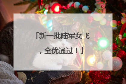 新一批陆军女飞，全优通过！