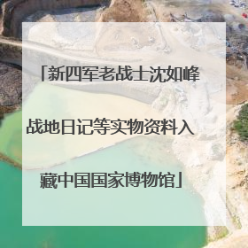 新四军老战士沈如峰战地日记等实物资料入藏中国国家博物馆