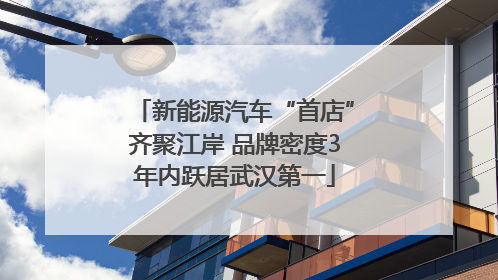 新能源汽车“首店”齐聚江岸 品牌密度3年内跃居武汉第一