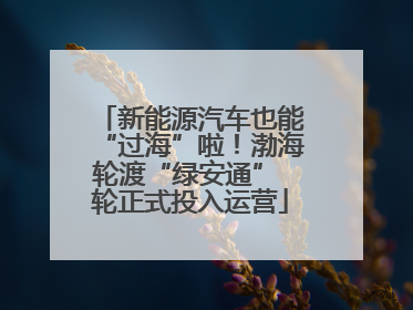 新能源汽车也能“过海”啦！渤海轮渡“绿安通” 轮正式投入运营